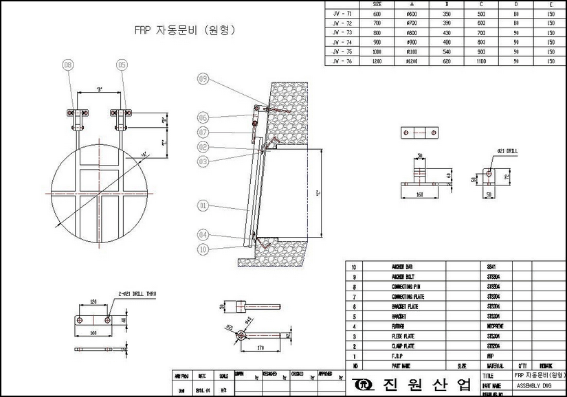 FRP 자동문비 (원형)