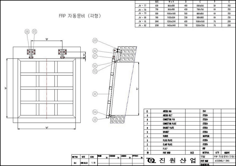 FRP 자동문비 (각형)